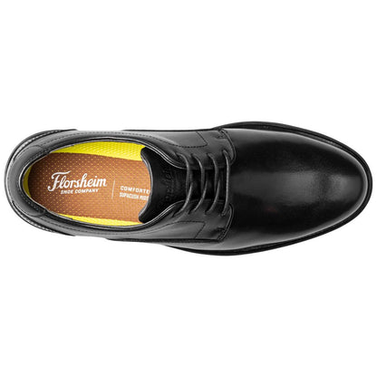 Florsheim Avenue Men's Black Smooth Leather Plain Toe Oxford