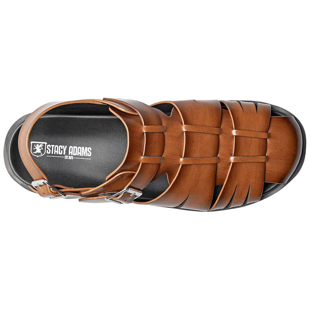 Stacy Adams Men's Largo Cognac Slingback Buckle Sandal