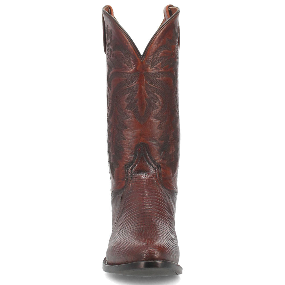 Dan Post Men’s Winston Tan Exotic Lizard Leather 13” Round Toe Cowboy Boot