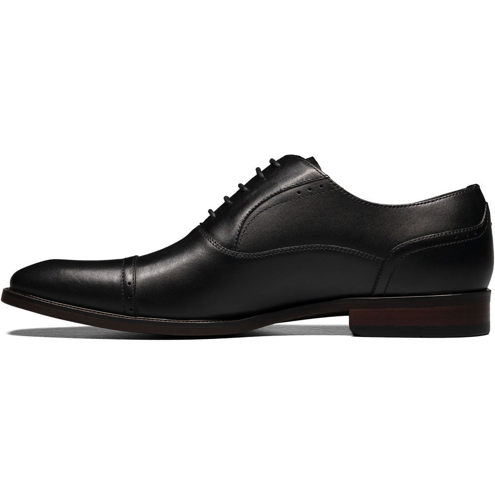 Florsheim Sorrento Black Smooth Leather Cap Toe Oxford Shoes (USA Men Size)