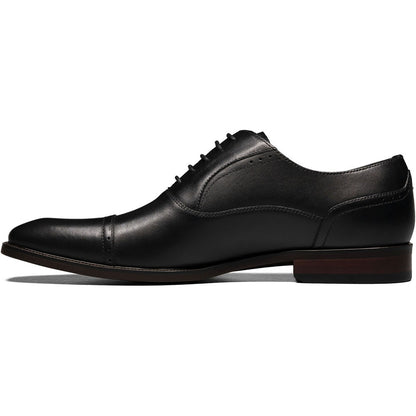 Florsheim Sorrento Black Smooth Leather Cap Toe Oxford Shoes (USA Men Size)