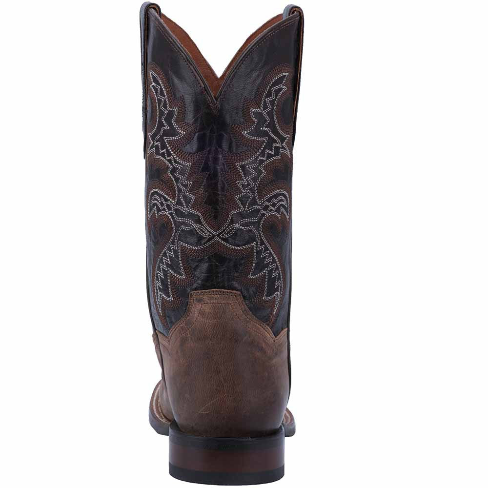 Dan Post Franklin 11” Broad Square Toe Boot Sand and Chocolate Leather Boot