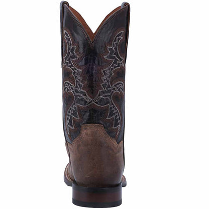 Dan Post Franklin 11” Broad Square Toe Boot Sand and Chocolate Leather Boot
