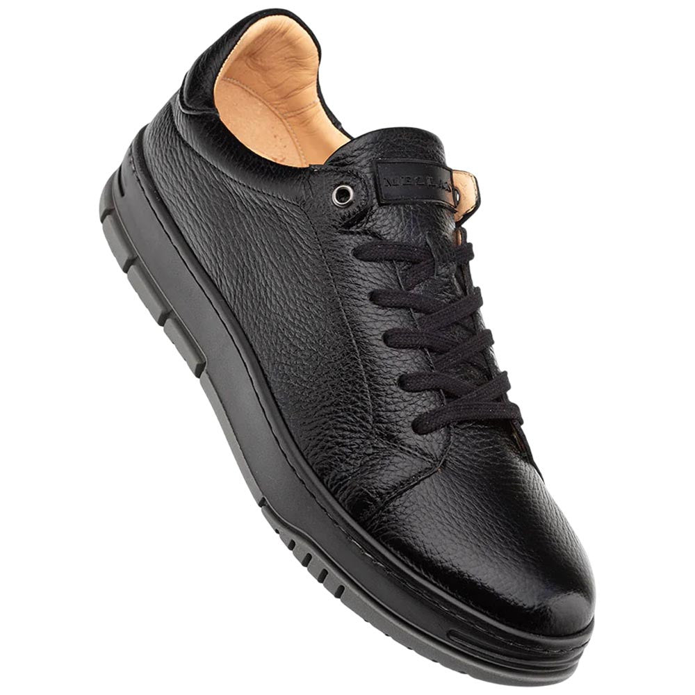 Mezlan Men's Grazia Deerskin Black Street Sneaker