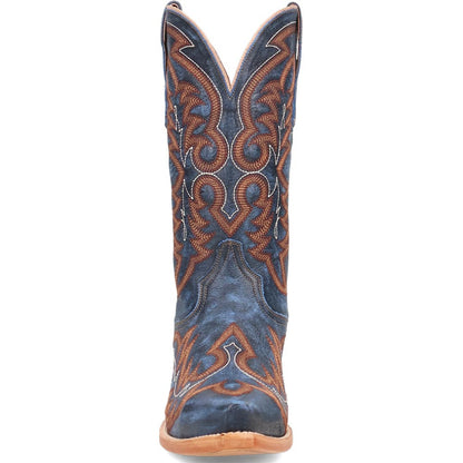 Dan Post Triton Blue Leather Snip Toe Western Cowboy Boots (USA Men Size)