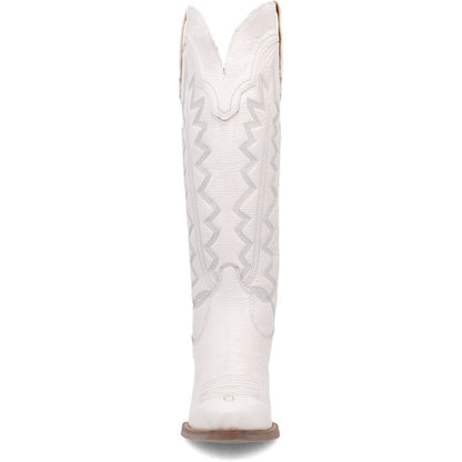 Dingo High Cotton White Leather Western Boots for Women