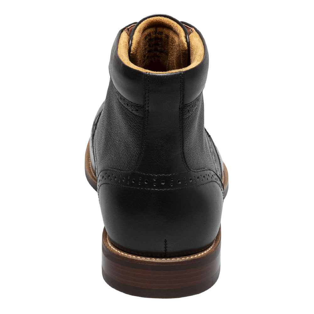 Florsheim Rucci Black Smooth Leather Wingtip Ankle Lace Up Boots (USA Men Size)