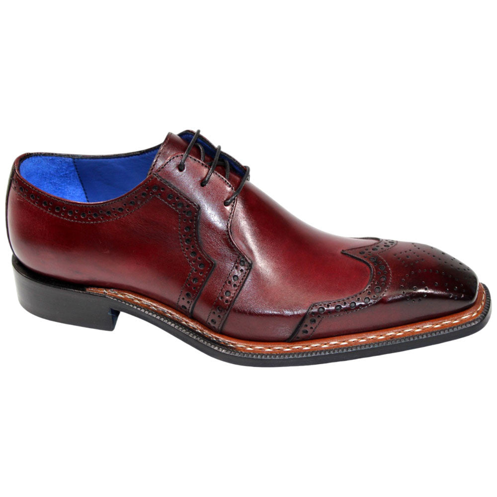 EMILIO FRANCO Marco Burgundy Calf-Skin Leather Oxfords Shoes