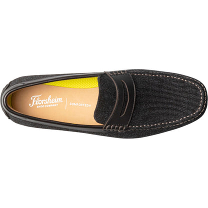 Florsheim Motor Black Knit Moc Toe Penny Driver Men's Shoes