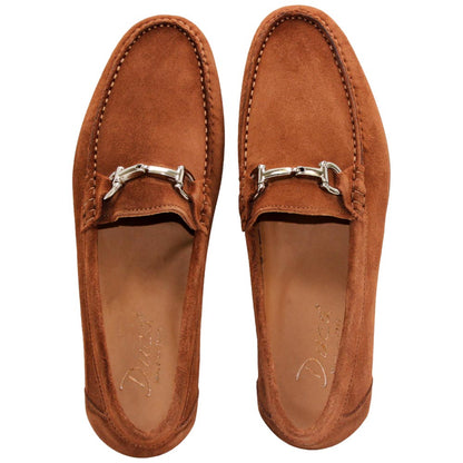 Termoli Rust Suede Leather Slip On | Duca Dress Loafers for Men