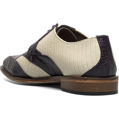 Stacy Adams Tristano Modified Bike Toe Oxford in Purple