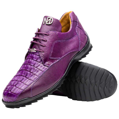 Marco Di Milano Crater Caiman & Lizard Sneaker - Purple