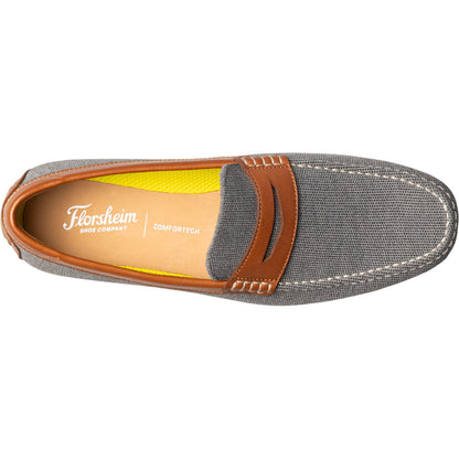 Florsheim Motor Gray Multi Knit Moc Toe Penny Driver Men's Shoes