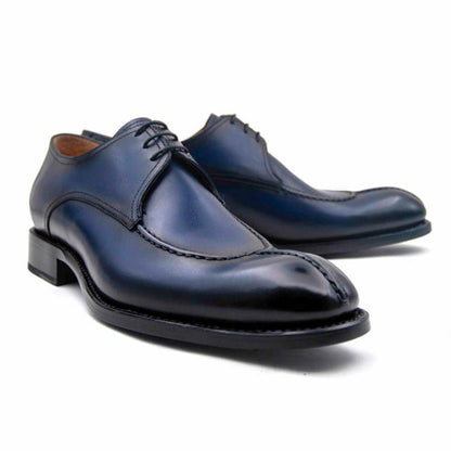 Ugo Vasare Jayden Navy Apron Split Toe Derby Shoes