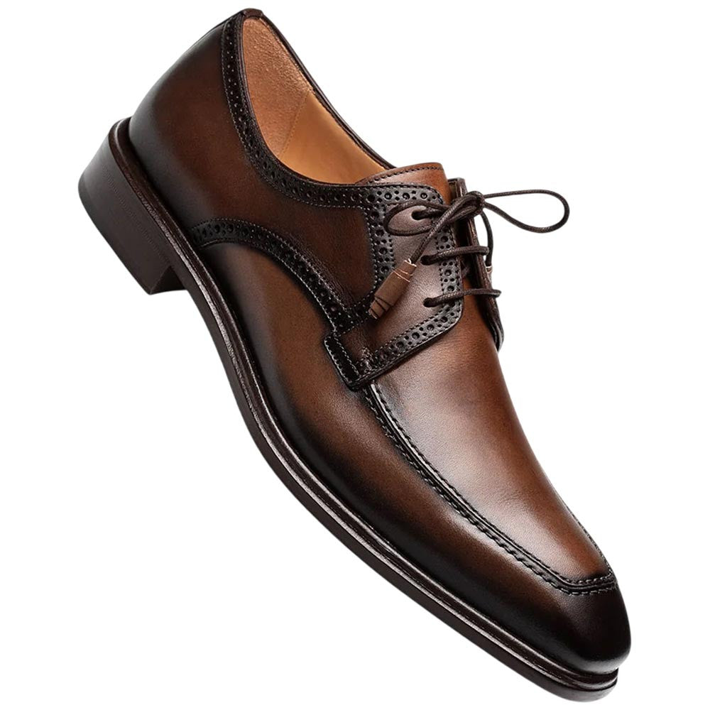 Mezlan Hatley Patina Calf Derby - Men's Chocolate Artisanal Patina Calf Derby