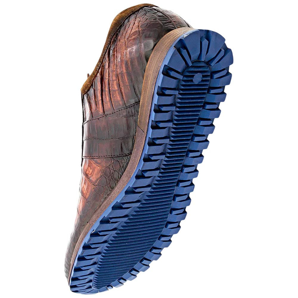 Mezlan Barrow Crocodile Leather Sport/Brown Men's Sneaker