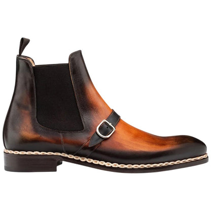 Mezlan Alpine Men's Cognac Monk-Strap Chelsea Boot