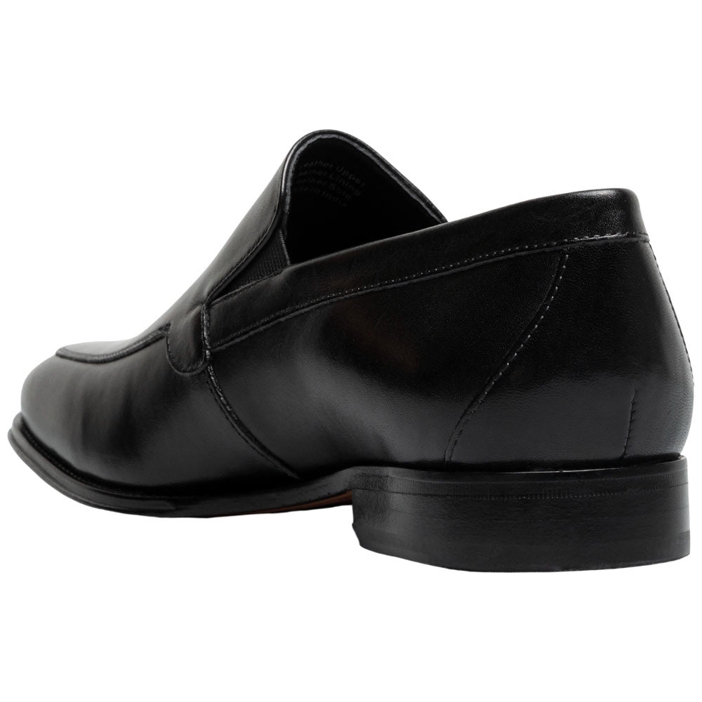 Florsheim Jacobi Moc Toe Slip On Black Leather Loafers for Men