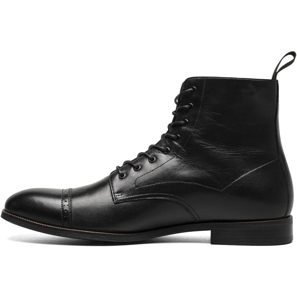 Stacy Adams Henry Cap Toe Lace Up Boot in Black