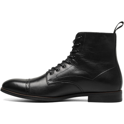 Stacy Adams Henry Cap Toe Lace Up Boot in Black