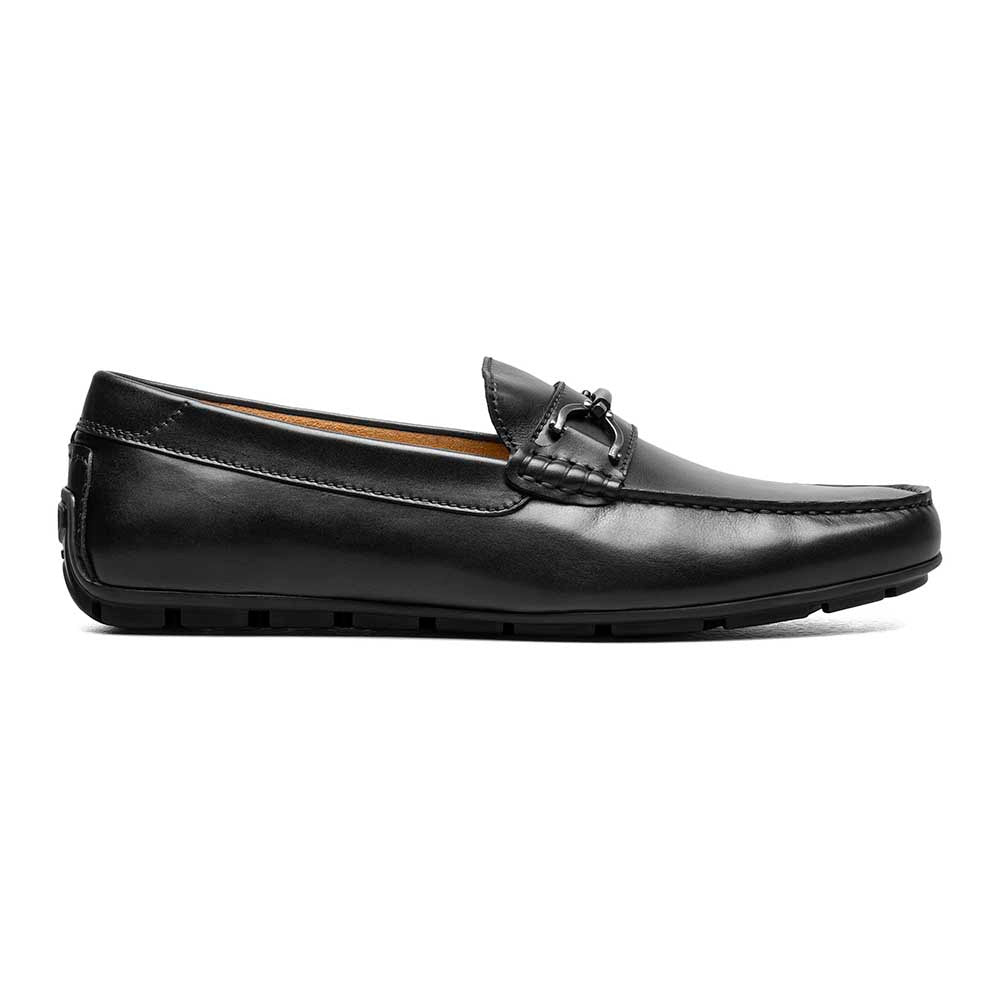 Florsheim Black Driver Suede and Leather Moc Toe Bit Shoes