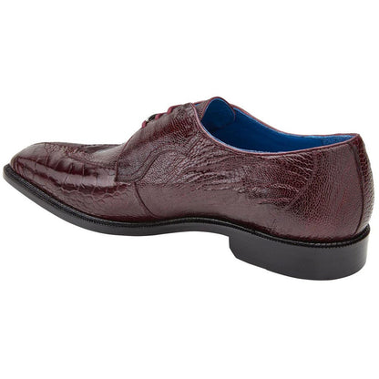 Belvedere Siena Men's Lace-Up Oxford Burgundy Genuine Ostrich Shoe