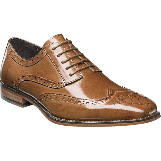 Stacy Adams Tinsley Tan Leather Wingtip Oxfords