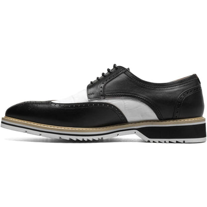 Stacy Adams Beaumont Wingtip Oxford in Black and White