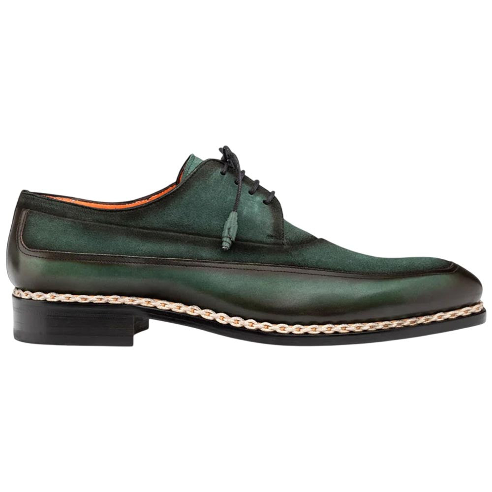 Mezlan Summit Men's Forest Green Calfskin & Suede Derby