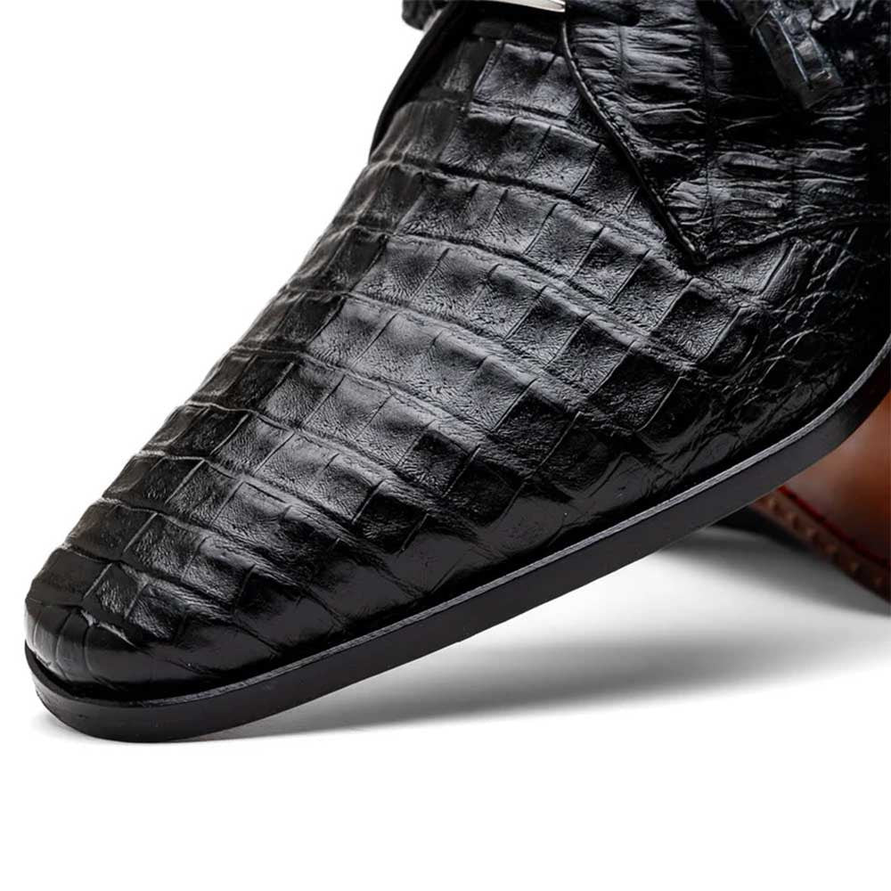 Marco Di Milano Lacio Caiman Black Derby Shoes