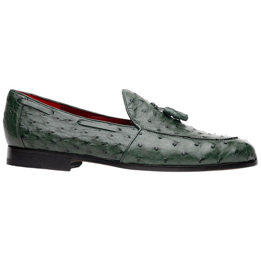 Marco Di Milano Aubiere Forest Green Ostrich Loafers