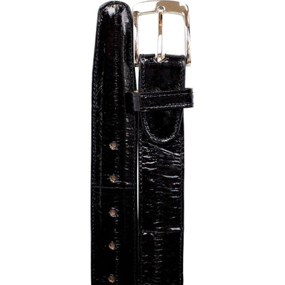 Belvedere Men's Black Eel Belt