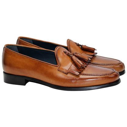 Duca Adam Cognac Men's Italian Leather Dress Shoes