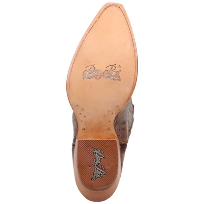 Dan Post Rustic Ridge Brown Leather Zipper Snip Toe Western Cowgirl Boots