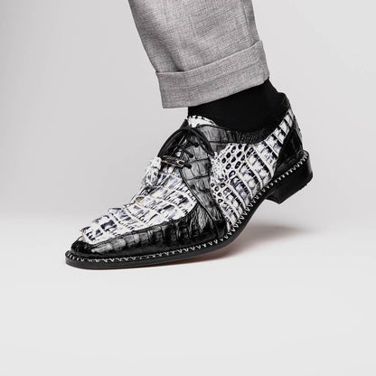 Caribe Men’s Genuine Hornback Caiman Crocodile Dress Derby | Marco Di Milano