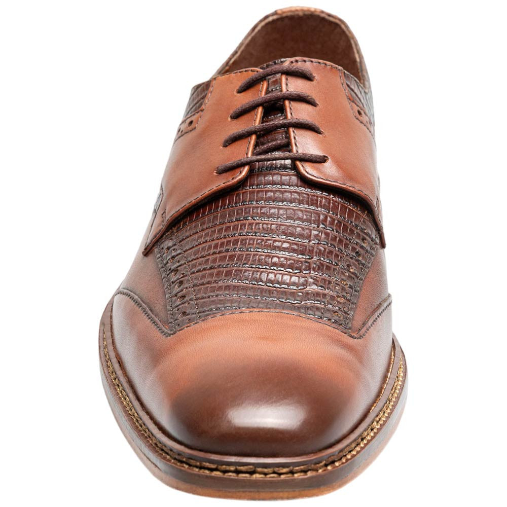 Stacy Adams Gambetta Modified Cap Toe Oxford - Cognac