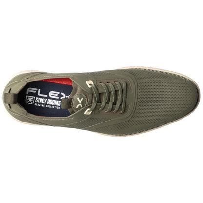 Stacy Adams Men’s Plain Toe Olive Elastic Lace Up Casual Hybrid Everidge