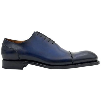 Ugo Vasare Henry Goodyear Welt Cap Toe Navy Dress Shoes