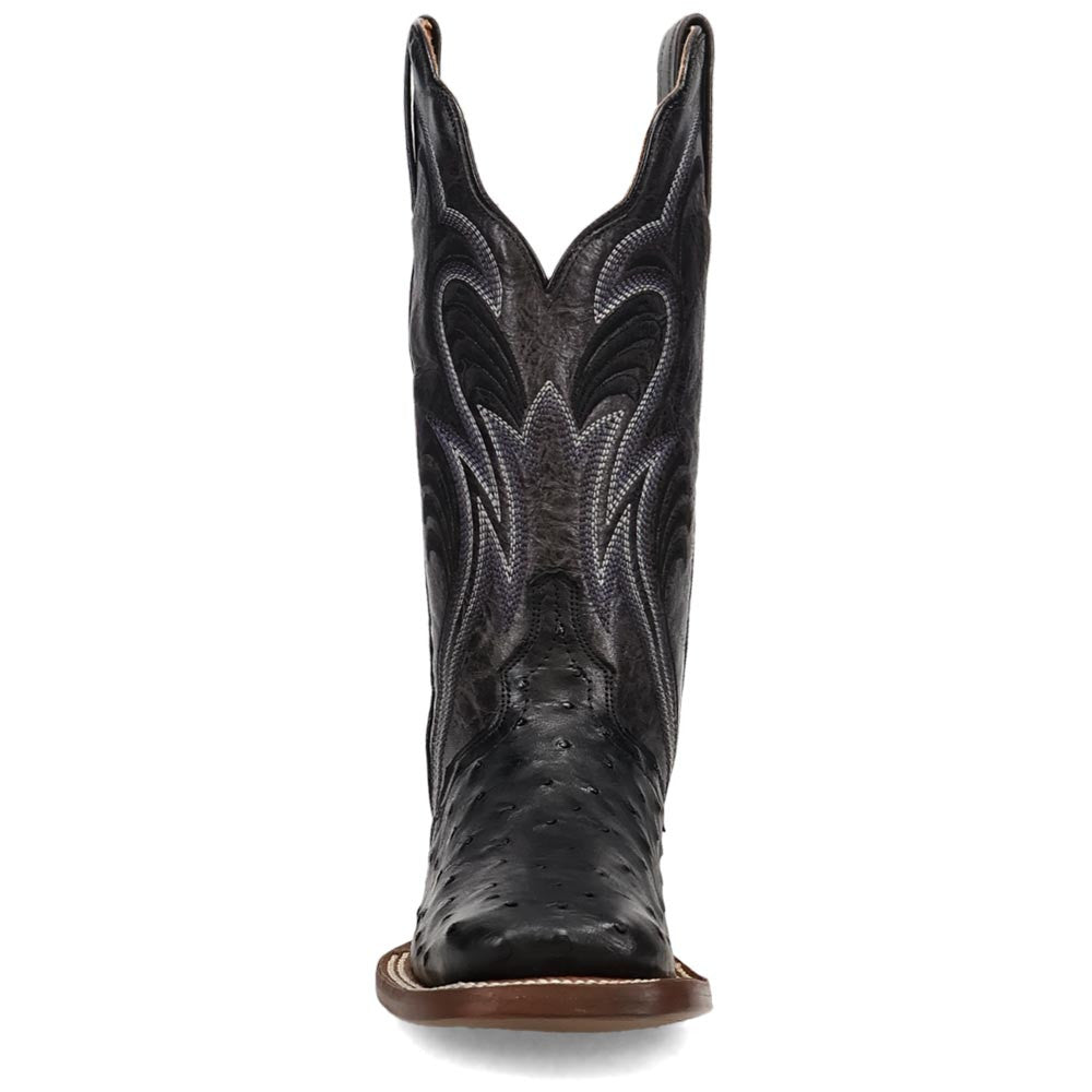 Dan Post Reese Black Women's Full Quill Ostrich Western Boots