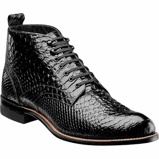 Stacy Adams Men's Madison Black Anaconda Print Dress Boot