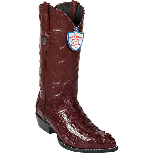 Wild West Burgundy Genuine Caiman Boots