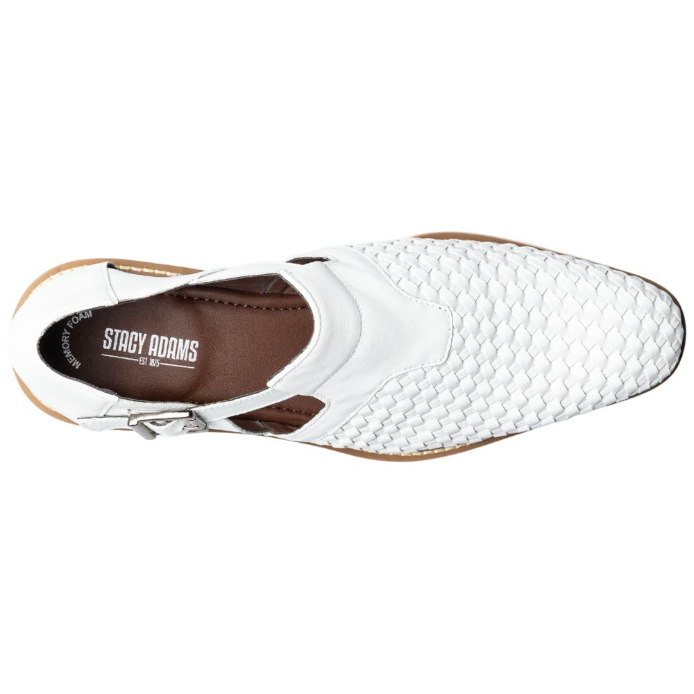 Stacy Adams Alvarado White Woven City Sandal for Men