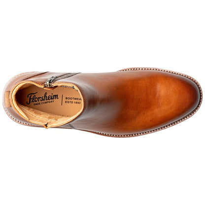 Florsheim Redford Cognac Men's Plain Toe Side Zip Boot