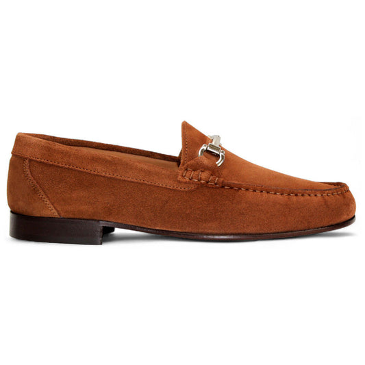Termoli Rust Suede Leather Slip On | Duca Dress Loafers for Men