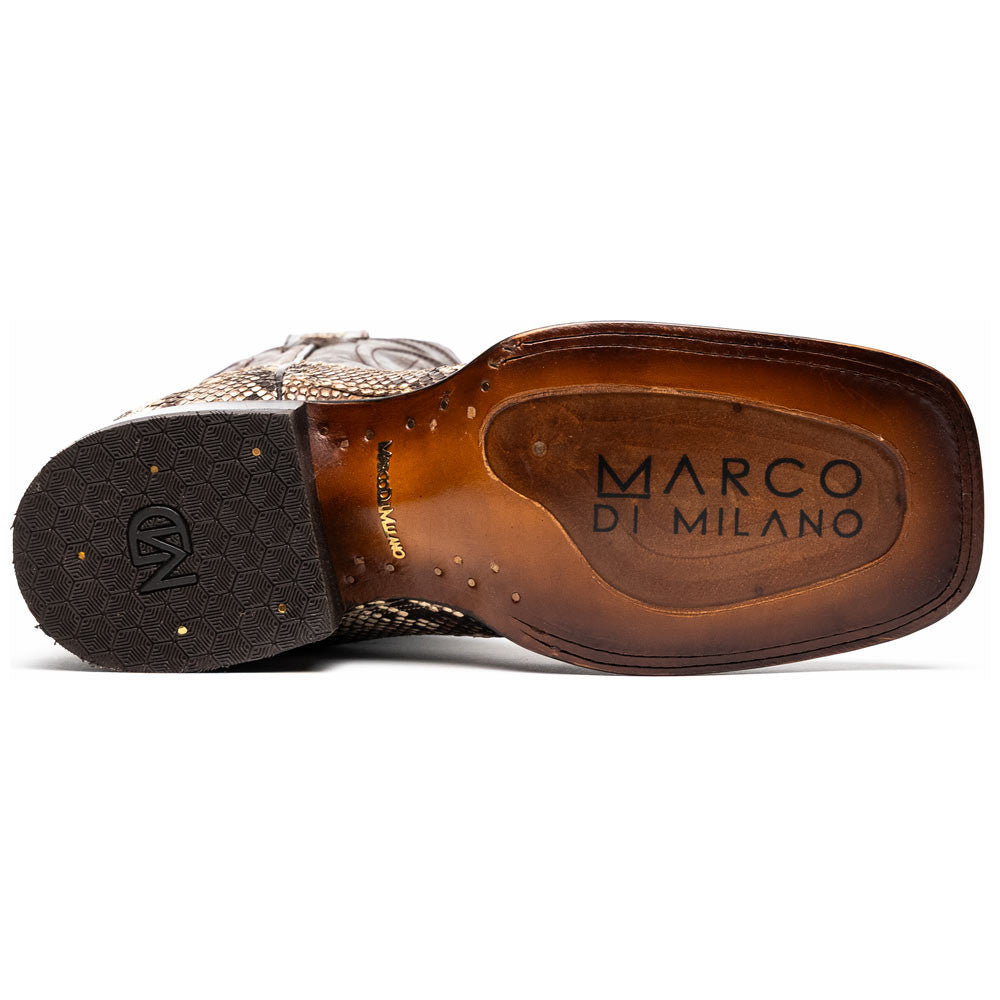Missouri Genuine Python Skin Natural Cowboy Boot | Marco Di Milano Western Boots