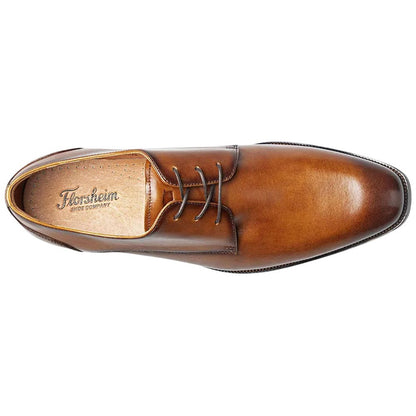 Florsheim Sorrento Lux Plain Toe Oxford - Cognac Leather Dress Shoe