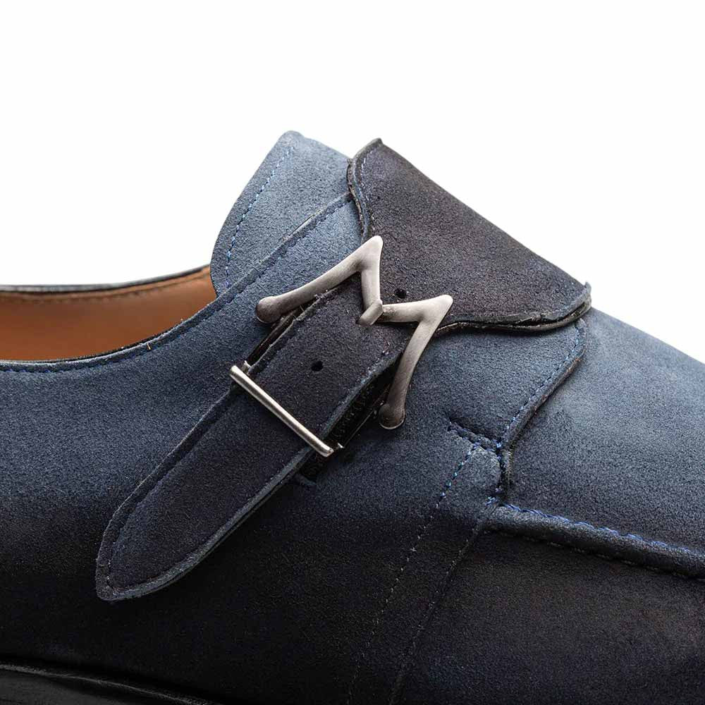 Diesel Burnished Suede Royal Monk Strap | Mezlan Dress Shoes for Men
