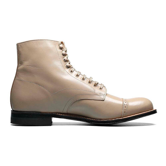 Stacy Adams Men's Madison Taupe Leather Cap Toe Dress Boots