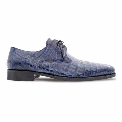 Mezlan of Spain Genuine Crocodile Skin Blue Derby Shoes ANDERSON (USA Men Size)