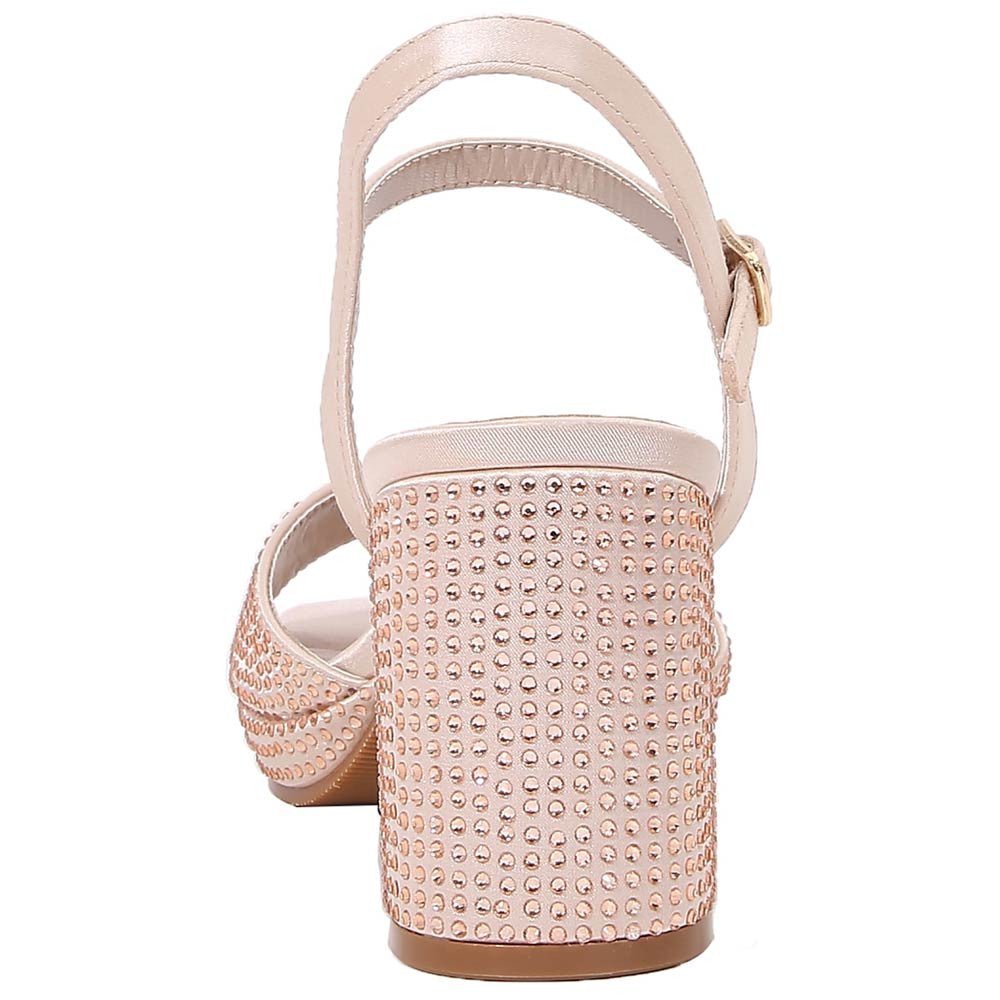 Lady Couture Judy 3” Block Heel Sandals in Champagne